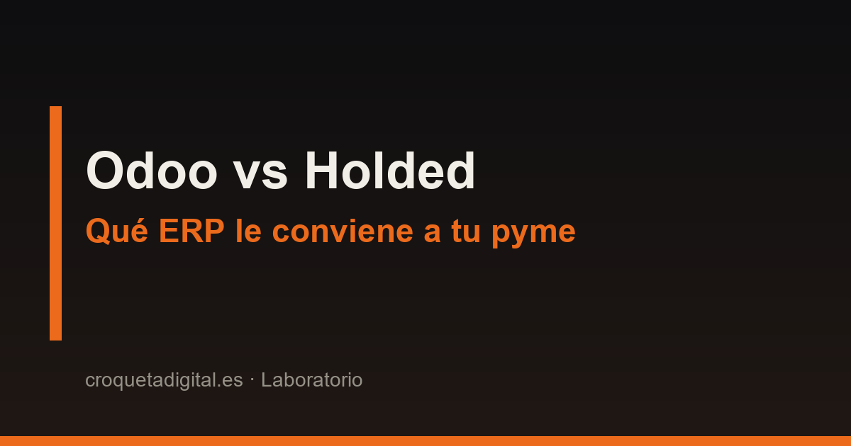 Odoo vs Holded (2026): comparativa honesta para pymes españolas