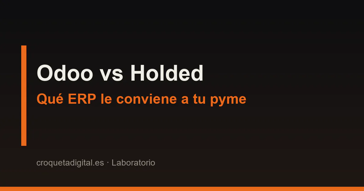 Ilustración editorial: Odoo vs Holded (2026): comparativa honesta para pymes españolas